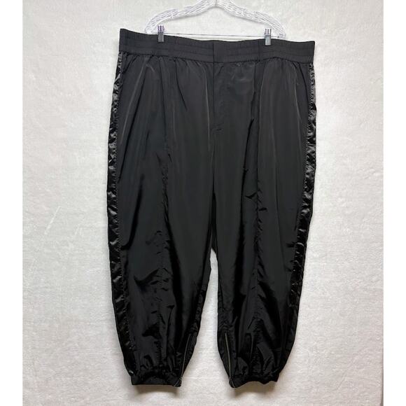 Future Collective Kahlana Brown High-Rise Nylon Ankle Zip Joggers Black Size 3X - Picture 2 of 11